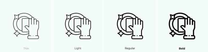 het wassen gerechten icoon. dun, licht, regelmatig en stoutmoedig stijl ontwerp geïsoleerd Aan wit achtergrond vector