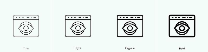 web icoon. dun, licht, regelmatig en stoutmoedig stijl ontwerp geïsoleerd Aan wit achtergrond vector