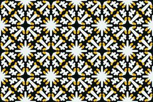 oosters patroon. zwart, wit en geel kleur met Arabisch ornament. patroon, achtergrond en behang voor uw ontwerp. textiel ornament. vector illustratie.