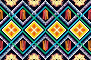 aztec meetkundig patroon voor levendig kleur.damast stijl patroon voor textiel en decoratie.etnisch abstract ikat.naadloos patroon in tribaal.inheems aztec boho vector ontwerp.