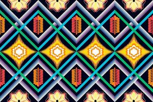 etnisch aztec meetkundig patroon voor levendig kleur.kleurrijk meetkundig borduurwerk voor textiel,stof,kleding,achtergrond,batik,gebreide kleding vector
