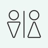 toilet icoon vector. lineair stijl teken voor mobiel concept en web ontwerp. vector