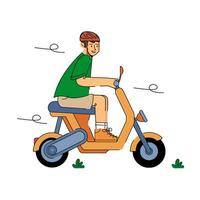 fiets naar opslaan de aarde karakter illustratie vector
