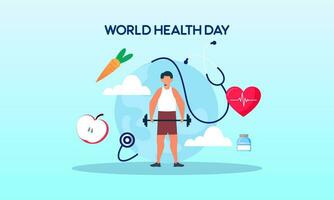 wereld Gezondheid dag illustratie concept met tekens mensen illustratie vector