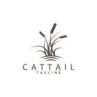 cattail logo ontwerp vector gemakkelijk illustratie symbool sjabloon