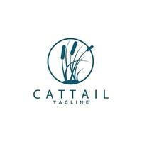 cattail logo ontwerp vector gemakkelijk illustratie symbool sjabloon