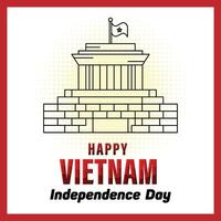gelukkig Vietnam onafhankelijkheid dag poster ontwerp vector