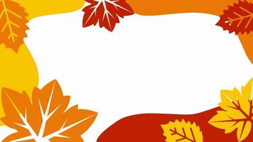 herfst achtergrond vector illustratie. herfst bladeren kader achtergrond. vallen seizoen ontwerp voor achtergrond, sjabloon, landen bladzijde of decoratie. vallen seizoen kader met esdoorn- blad en herfst- bladeren