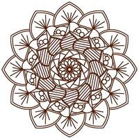 geïsoleerd mandala patroon schetsen schets stijl vector