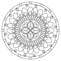 geïsoleerd kleurloos mandala patroon tekening vector