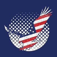 Amerikaanse adelaar t-shirtontwerp vector