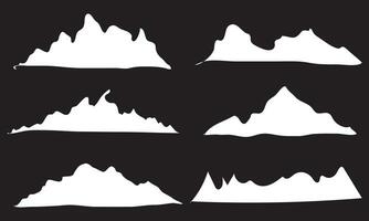 berg vector pictogrammen reeks berg silhouet vector.print