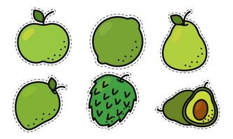 reeks van gekleurde fruit pictogrammen vector