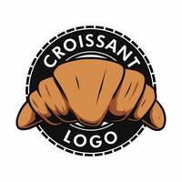 croissant gebakje logo ontwerp voor sjabloon vector