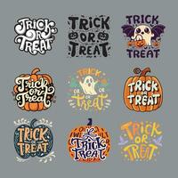 halloween truc of traktatie ontwerp bundel, vector