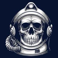 schedel helm astronaut vectorillustratie vector