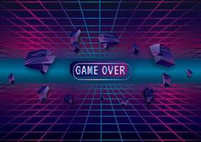 game over game nacht game zone vector