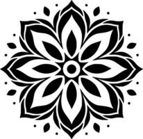 mandala, zwart en wit vector illustratie