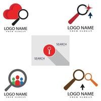 zoek logo sjabloon vector pictogram illustratie ontwerp