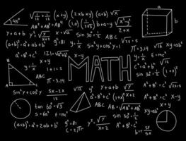 realistische wiskunde schoolbord achtergrond afbeelding vector