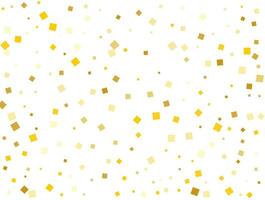 gouden regen van plein confetti. vector illustratie