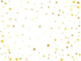 gouden regen van plein confetti. vector illustratie