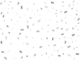 modern licht zilver rechthoekig schitteren confetti achtergrond. wit feestelijk structuur vector