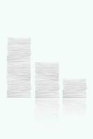wit papier stack reflectie reeks vector