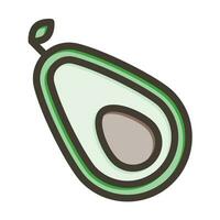 avocado vector dik lijn gevulde kleuren icoon voor persoonlijk en reclame gebruiken.