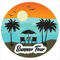 zomer tour t overhemd ontwerp vector