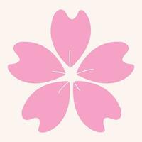 sakura bloem vector met gemakkelijk ontwerp en wit achtergrond