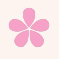 sakura bloem natuur gemakkelijk vector ontwerp met roze kleur en wit achtergrond
