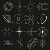 reeks van ruimte en astronomie symbolen vector