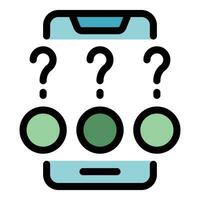 online poll icoon vector vlak