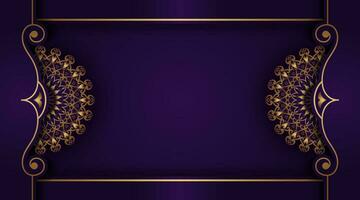 luxe achtergrond met gouden mandala ornament vector