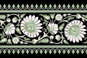 botanisch naadloos. achtergrond naadloos patroon meetkundig etnisch patroon ontwerp voor achtergrond, tapijt, behang, kleding, inpakken, batik, kleding stof, het drukken textiel illustratie. vector