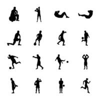 pak van sport- silhouetten pictogrammen vector