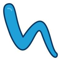 bacterie vector worm concept blauw gekleurde icoon of teken