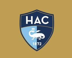 le havre ac club logo symbool ligue 1 Amerikaans voetbal Frans abstract ontwerp vector illustratie met bruin achtergrond
