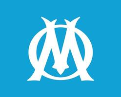 olympisch de Marseille club symbool logo ligue 1 Amerikaans voetbal Frans abstract ontwerp vector illustratie met blauw achtergrond