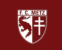 fc metz club logo symbool ligue 1 Amerikaans voetbal Frans abstract ontwerp vector illustratie met kastanjebruin achtergrond