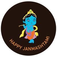 gelukkig janmashtami, krishna janmashtami vector