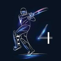 krekel batsman neon effect vector illustratie