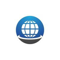 draad wereld logo sjabloon vector