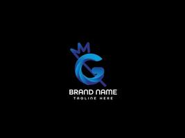 g modern brief logo ontwerp vector