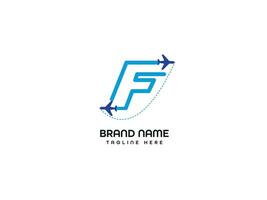 f modern brief logo ontwerp vector