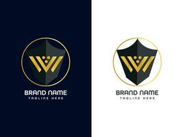 v modern brief logo ontwerp vector