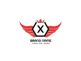 X modern brief logo ontwerp vector