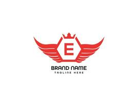 e modern brief logo ontwerp vector