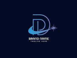 d modern brief logo ontwerp vector